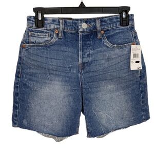 Blank NYC The Warren Frayed Hem Longline Denim Shorts 25 New With Tags Nordstrom